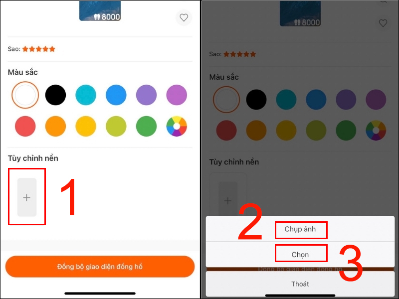 V&agrave;o t&ugrave;y chỉnh nền để đi đến bước chọn ảnh